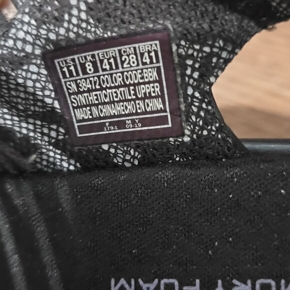 New SKECHERS Black Slip-On Memory Foam Wedge Sandals Shoes 11 - Picture 7 of 7